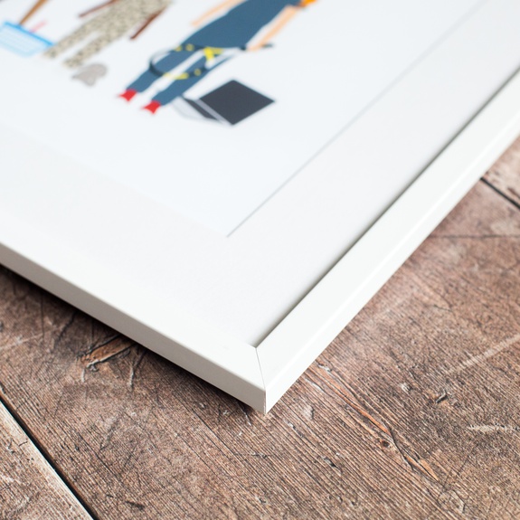 A4 White Frame Little Florence Personalised Art for the Family