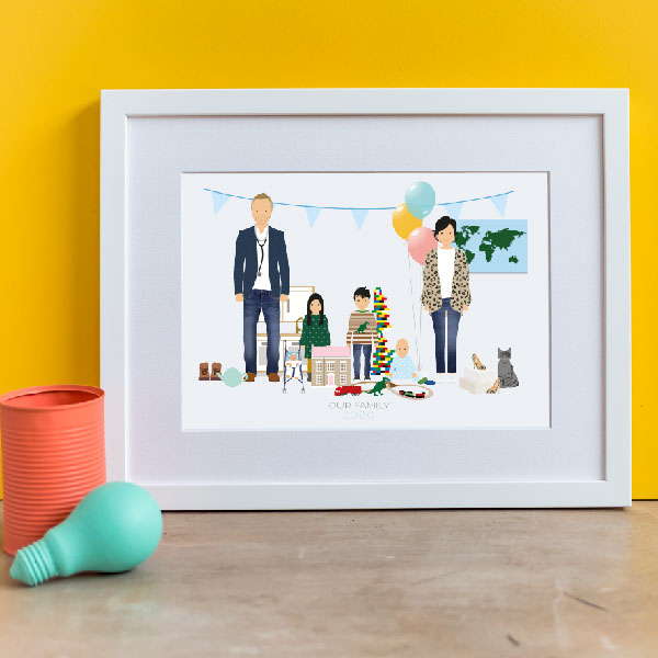 Framed DIY Family Portrait