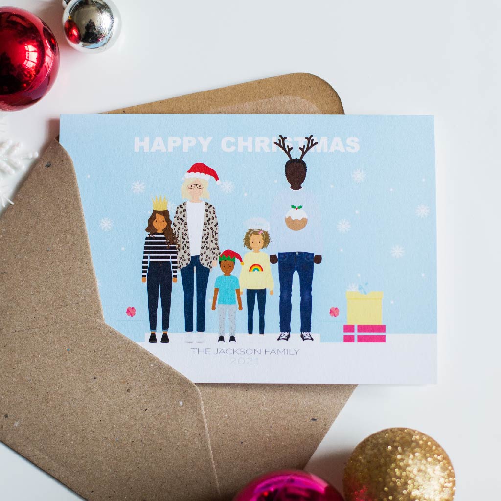 Family christmas deals cards